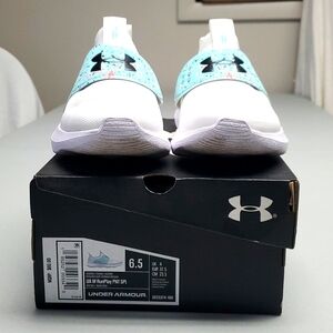 Under Armour Womens Runplay Paint 3025374-100 White Running Shoes Sz 6.5